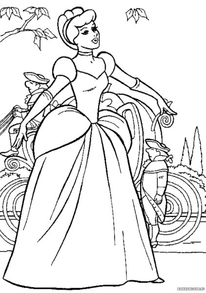Раскраска Золушка Дисней