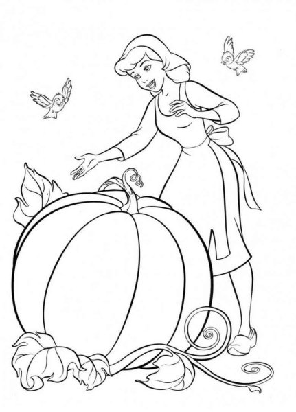 Раскраска принцесса Золушка