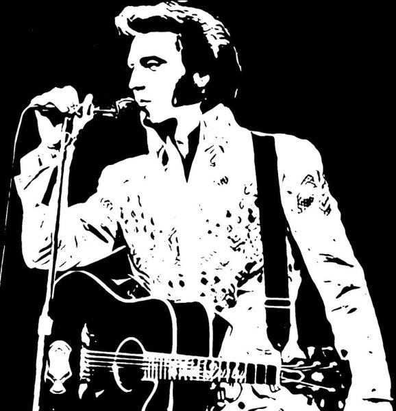 Силуэт Элвиса Пресли