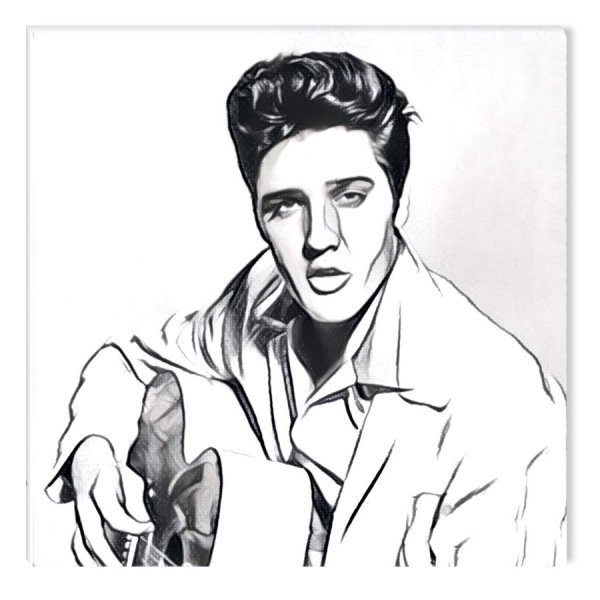Элвис Пресли рисунок карандашом