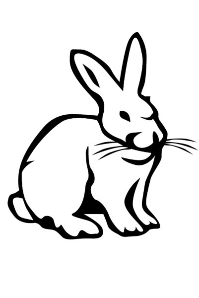 Кролик раскраска для детей