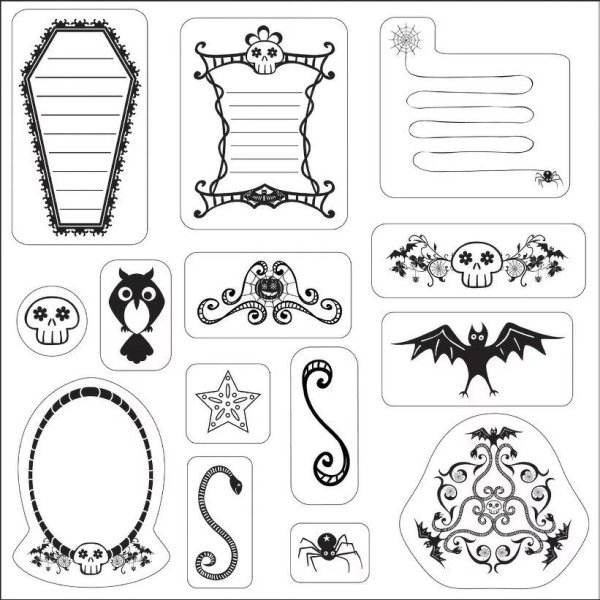 Стикеры для распечатки черно белые