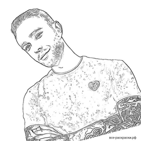 Раскраска Егор Крид портрет