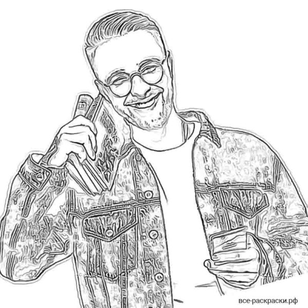 Раскраска Егор Крид