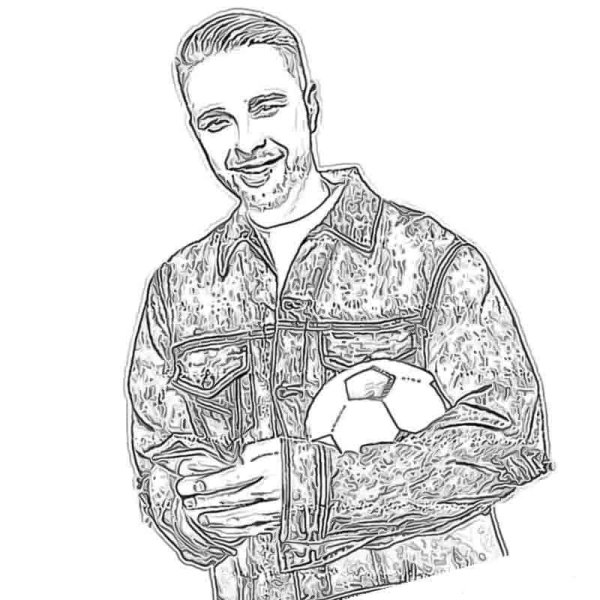 Егор Крид контурный рисунок