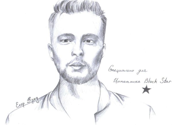 Раскраска Певцы Егор Крид