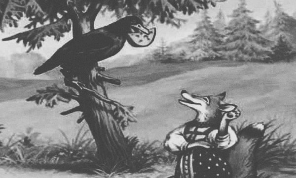Басня Крылова ворона и лисица