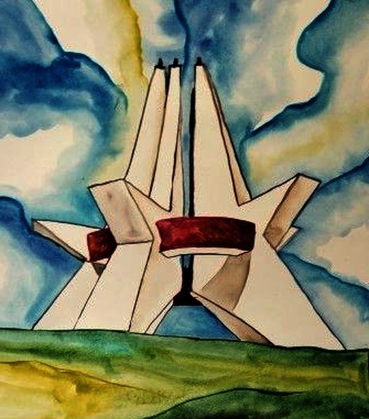 Курган бессмертия Брянск рисунок