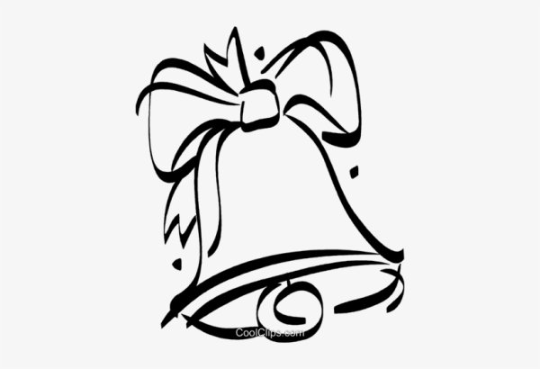 Колокольчик школьный черно белый