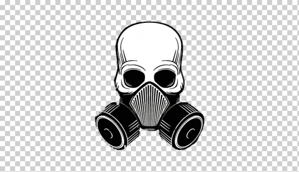 Противогаз черно белый