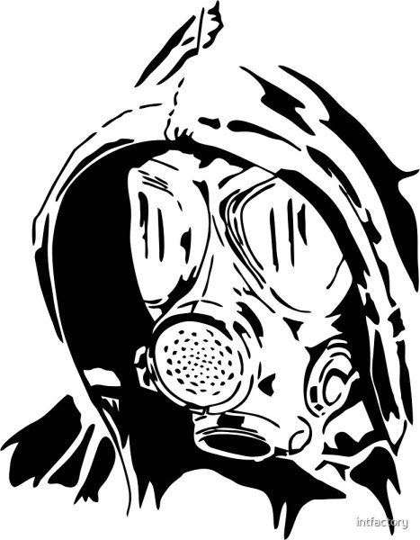 Человек в респираторе