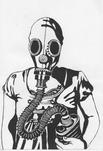 Противогаз разукрашенный