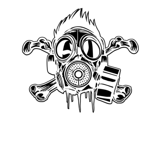 Череп в противогазе