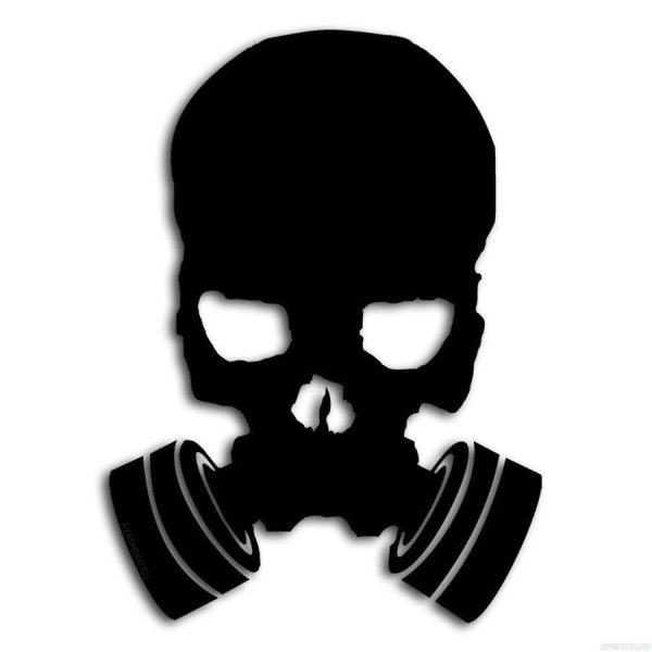 Череп в противогазе