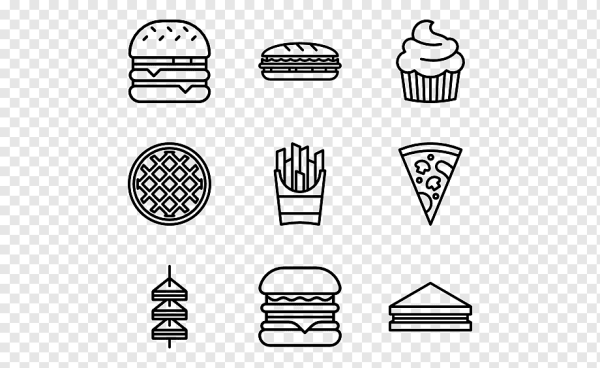 Иконки фаст фуд вектор