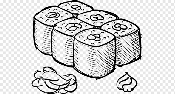 Раскраска роллы