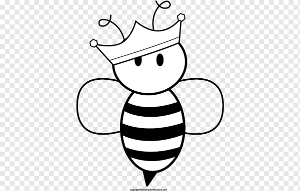 Пчелка черно белая