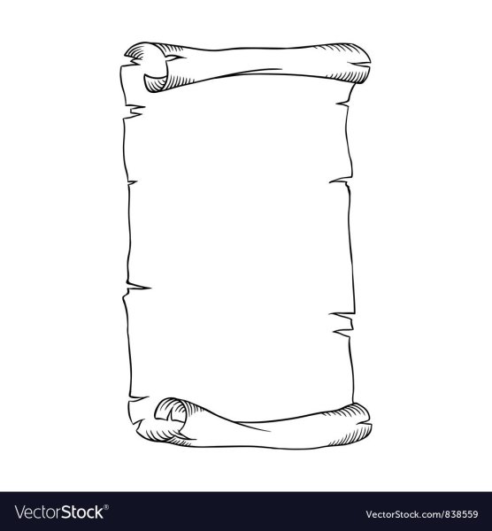 Свиток пергаментный черно белые