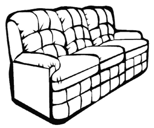 Раскраска мебель диван