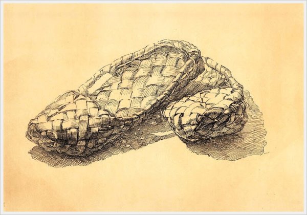 Нарисовать лапти