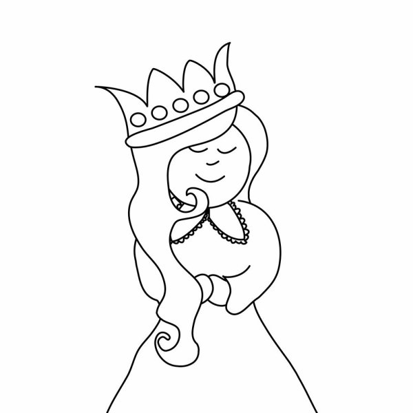 Королева раскраска для малышей