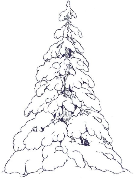 Стилизация хвойных деревьев