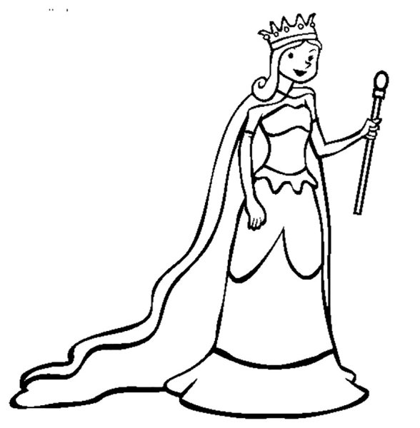 Раскраска Королева красивая