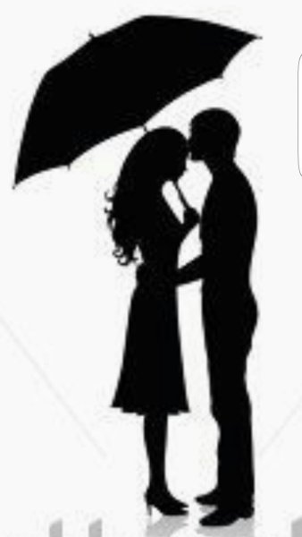 Силуэт под зонтом