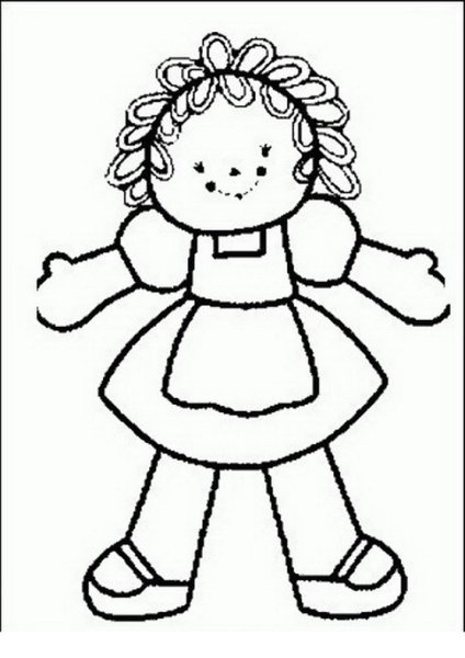 Раскраска кукла