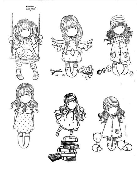 Кукла раскраска для малышей