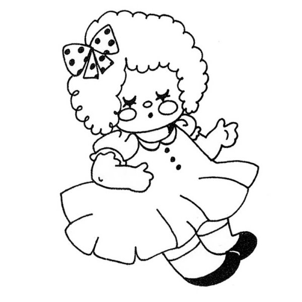 Кукла раскраска для детей
