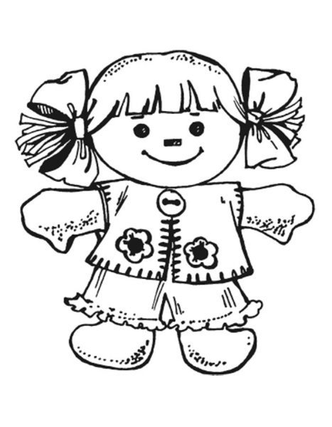 Раскраска кукла