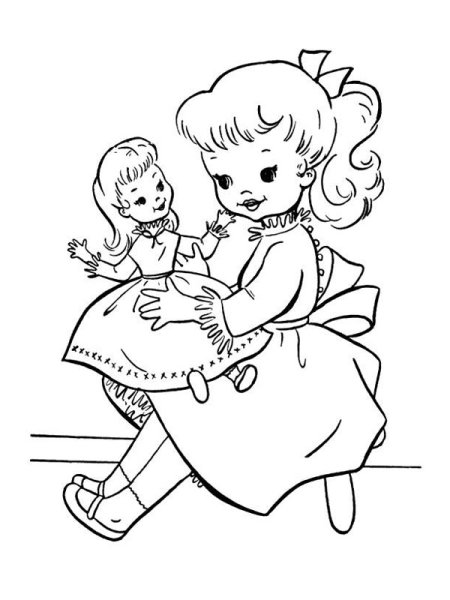 Раскраска кукла