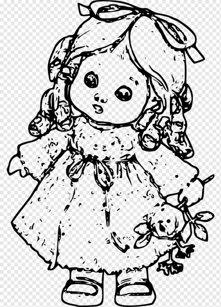 Кукла игрушка раскраска