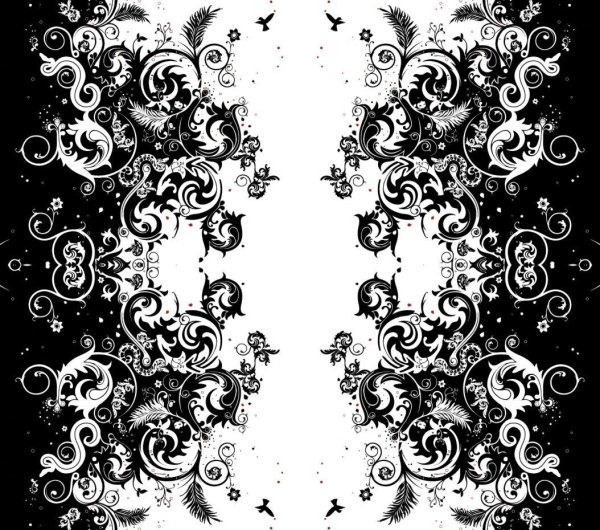 Орнамент черно белый