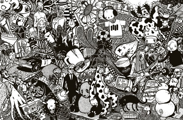 Психоделика черно белая