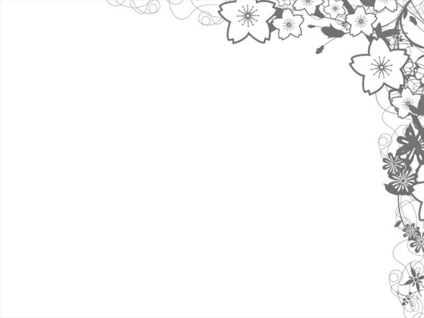 Цветочная рамка черно белая