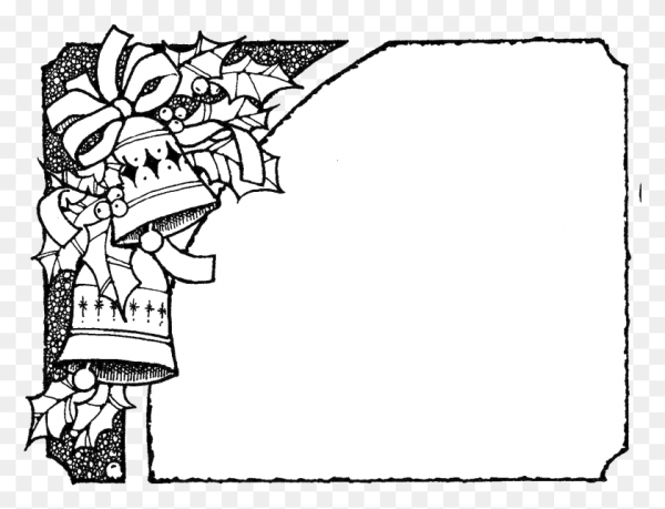 Новогодние рамки для текста черно-белые