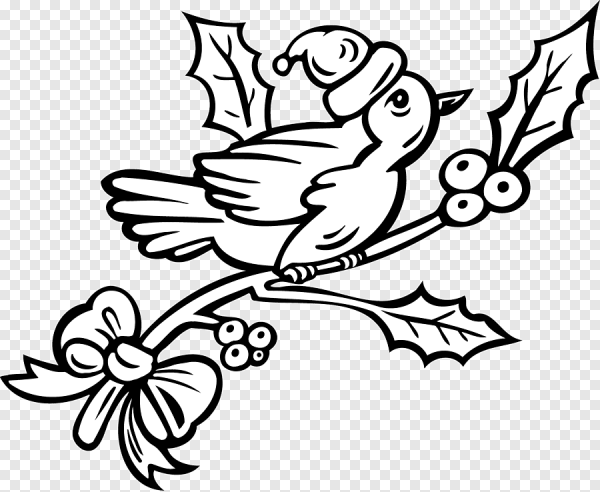 Птицы и ягоды раскраска