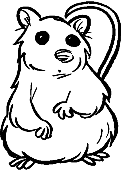 Хомяк трафарет