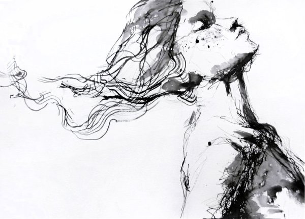 Agnes Cecile художник черно белый