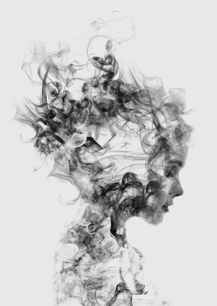 Чёрно-белые картины абстракция