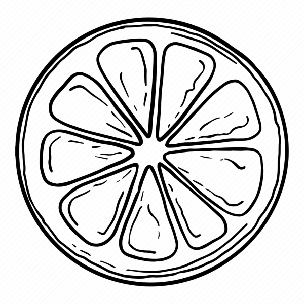 Апельсин раскраска для малышей