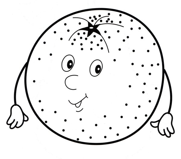 Апельсин раскраска