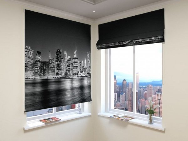 Черно белый Манхэттен фотошторы