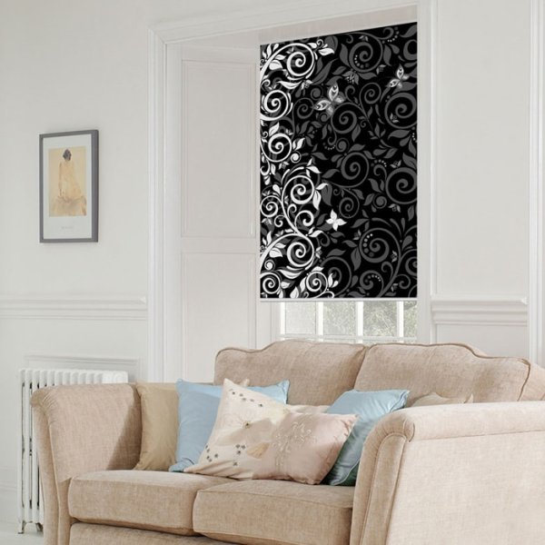 Рулонные шторы черно белые