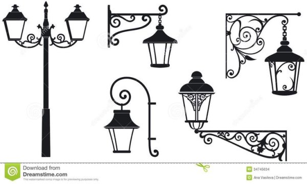 Узоры на уличном фонаре