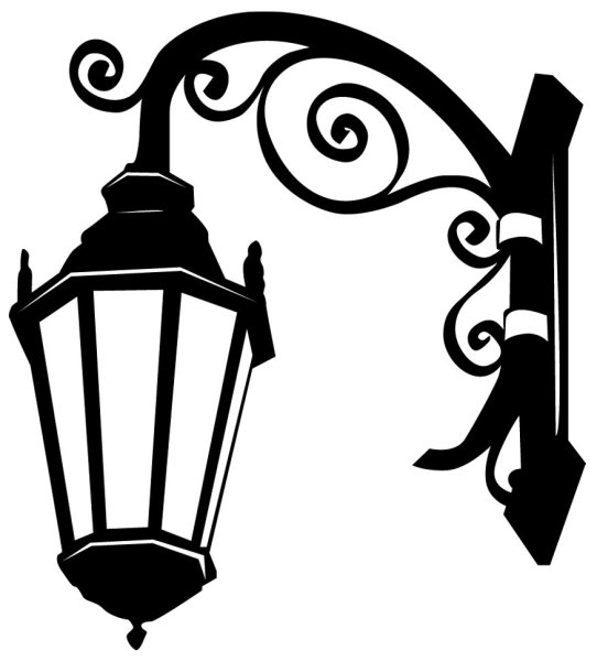 Трафарет фонарь уличный