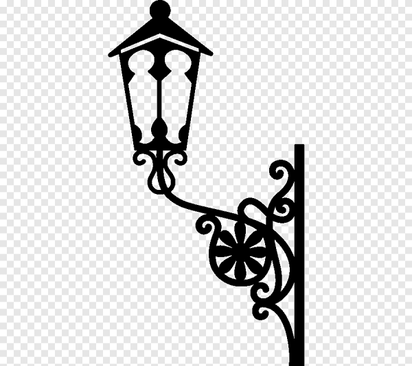 Фонарь черно белый