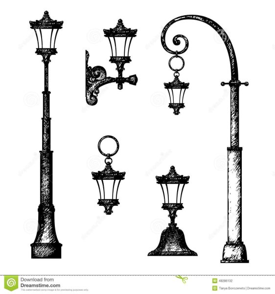 Уличный фонарь Графика